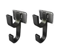 2 Pcs Car Umbrella Hook - Universal Car Umbrella Holder for Trunk or Door, No-Drill Silent Mount with Double Hook, Auto Interior Organizer for Rainy Days (Black)
