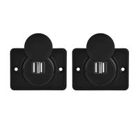 2 Pcs Car USB Charge, 3.1A Car Dual Black ABS USB Port Socket Outlet 12V LED Water proof