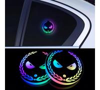 2 PCS Car Window Atmosphere Lights, 7 Colors Ambient Lighting Car, USB Rechargeable Car LED Lights, Car Interior Lights with Rainbow Effect, Portable Led Lights for Car Decoration