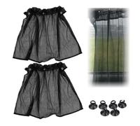 2 PCS Car Window Shade for Baby,Block UV & Heat Car Sun Shades,Black Privacy Anti-mosquito and breathable Curtain with suction cup for Rear Side Window,Back Seat car curtains car window shade