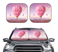 2 PCS Car Windshield Sun Shade Hot Air Balloon Foldable Front Window Sunshade Auto Sun Blocker Visor Protector Auto Interior Protection Windshield Cover for Car Sedan SUV