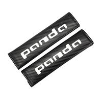 2 Pcs Carbon Fiber Car Seat Belt Pads, for Fi-at Panda, Seat Belt Padding Cover Protector Comfort Car Harness Pads Travel Cushion Interior Styling Accessories,Black