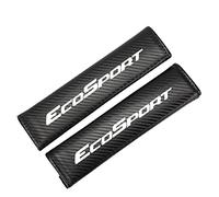 2 Pcs Carbon Fiber Car Seat Belt Pads, for Fo-rd Ecosport, Seat Belt Padding Cover Protector Comfort Car Harness Pads Travel Cushion Interior Styling Accessories,Black