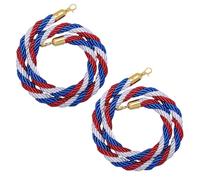 2 Pcs Carpet Rope Barriers, Jute Barrier Rope With Hook, No Entry Barrier Belt, 150 180 200 250 300 Cm Queue Rope Barriers For Crowd Control Of Hotel(Color 6,L 120cm)