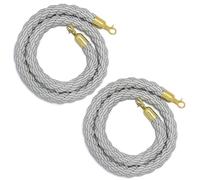 2 Pcs Carpet Rope Barriers, Jute Barrier Rope With Hook, No Entry Barrier Belt, 150 180 200 250 300 Cm Queue Rope Barriers For Crowd Control Of Hotel(Color 3,L 180cm)