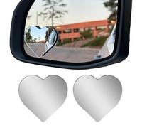 2 Pcs Cars Heart Shaped Blind Spot Mirrors Car Mirror Blindspot Adjustable Angle Removable Wide Angle Convex Rear View Mirror Blindspot Mirrors CarBlind Spot Mirrors CarAccessories for Cars Suvs