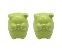 2 Pcs Cartoon Pig Ceramic Drawer Knobs, Colorful Kids Room Cabinet Handles for Nursery, Bedroom, Wardrobe, Cupboard, Dresser, Cute Animal Furniture Decor Hardware