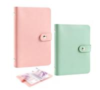 2 Pcs Cash Saving Binder, 100 Envelopes Saving Challenge Tool,Money Wallets for Saving Set for Financial Discipline, Budget Binder with Dual Colour Design Green and Pink for Budget Management