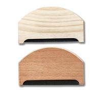 2 Pcs Cashmere Comb Set - 1 Beech Wood Shaver & 1 Solid Wood Lint Remover, Manual Sweater Shaver for Wool, Cashmere, Knitwear, Scarves - Portable De-Pilling Tool for Bobbles & Pilling