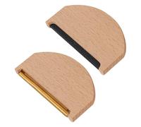 2 Pcs Cashmere Comb Set - Beech Wood Gold-Edge Shaver & Clear-Coated Lint Remover, Manual Sweater Shaver for Wool, Cashmere, Knitwear, Scarves - Portable Depiller for Bobbles & Pilling