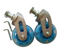 2 pcs Casterboards Waveboard Wheel with Aluminum Alloy Bracket Flash Wheel 80mm for Most Waveboard and Casterboard Skateboards(blue)