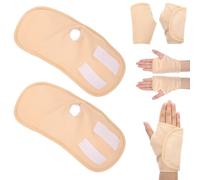 2 Pcs Castor Oil Hand Wrap, Reusable Organic Castoroil Wrap Pack Wrist, Self-Adhesive Organic Cotton, Prevent Leakage, Comfort Fit for Both Left and Right Hands