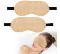 2 Pcs Castor Oil Pack Wrap for Eyes, Reusable Natural Bamboo Flannel Castor Oil Compress Wrap with Adjustable Elastic Strap, Soft Comfortable Castoroil Pack - Less Mess, Comfort Sleep (A)