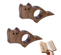 2 PCS Cat Book Page Holder, Wooden Thumb Book Holder Page Holders for Reading, Handmade Natural Walnut Thumb Bookmark, Reading Accessories for Readers Lovers Bookworm