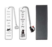 2 Pcs Cat Bookmark, Cat Accessories, Exquisite and Good-Looking Bookmarks, Bookish Gifts Suitable for Women Girls Daughter Mom Wife Girlfriend Sister Student Teacher & Colleague Book Marker