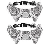 2 Pcs Cat Dog Bow Tie, Adjustable Pet Collar Bowtie Tux Formal Neck Tie for Boys Girls Puppy Kitten Wedding Birthday - Ethnic Hippie Mandala Bohemian