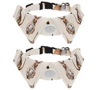 2 Pcs Cat Dog Bow Tie, Adjustable Pet Collar Bowtie Tux Formal Neck Tie for Boys Girls Puppy Kitten Wedding Birthday - Kangaroos Animal