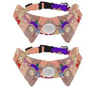 2 Pcs Cat Dog Bow Tie, Adjustable Pet Collar Bowtie Tux Formal Neck Tie for Boys Girls Puppy Kitten Wedding Birthday - Cartoon Hipster Alpaca Lamas Faces