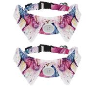2 Pcs Cat Dog Bow Tie, Adjustable Pet Collar Bowtie Tux Formal Neck Tie for Boys Girls Puppy Kitten Wedding Birthday - Dancing Ballet Girls