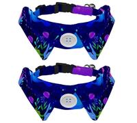 2 Pcs Cat Dog Bow Tie, Adjustable Pet Collar Bowtie Tux Formal Neck Tie for Boys Girls Puppy Kitten Wedding Birthday - Underwater Blue Whale