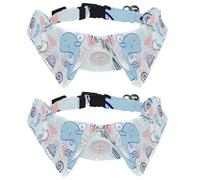2 Pcs Cat Dog Bow Tie, Adjustable Pet Collar Bowtie Tux Formal Neck Tie for Boys Girls Puppy Kitten Wedding Birthday - Simple Paint Dolphin Jellyfish Sea Horse