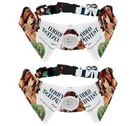 2 Pcs Cat Dog Bow Tie, Adjustable Pet Collar Bowtie Tux Formal Neck Tie for Boys Girls Puppy Kitten Wedding Birthday - Cowboy Horse Cactus Desert