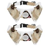 2 Pcs Cat Dog Bow Tie, Adjustable Pet Collar Bowtie Tux Formal Neck Tie for Boys Girls Puppy Kitten Wedding Birthday - Puppy Lying on the Floor