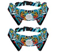 2 Pcs Cat Dog Bow Tie, Adjustable Pet Collar Bowtie Tux Formal Neck Tie for Boys Girls Puppy Kitten Wedding Birthday - the Doodle Car Art Painting