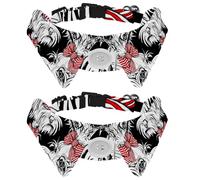 2 Pcs Cat Dog Bow Tie, Adjustable Pet Collar Bowtie Tux Formal Neck Tie for Boys Girls Puppy Kitten Wedding Birthday - Portrait of White Puppy Maltese