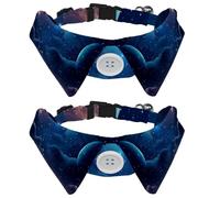 2 Pcs Cat Dog Bow Tie, Adjustable Pet Collar Bowtie Tux Formal Neck Tie for Boys Girls Puppy Kitten Wedding Birthday - Watercolor Space Galaxy Nebula Starry Universe
