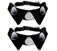 2 Pcs Cat Dog Bow Tie, Adjustable Pet Collar Bowtie Tux Formal Neck Tie for Boys Girls Puppy Kitten Wedding Birthday - Golf Ball on Tee with Club in the Spotlight