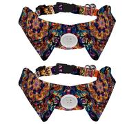 2 Pcs Cat Dog Bow Tie, Adjustable Pet Collar Bowtie Tux Formal Neck Tie for Boys Girls Puppy Kitten Wedding Birthday - Psychedelic Mandala