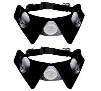 2 Pcs Cat Dog Bow Tie, Adjustable Pet Collar Bowtie Tux Formal Neck Tie for Boys Girls Puppy Kitten Wedding Birthday - Golf Ball on Tee with Club on Spotlight