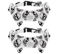 2 Pcs Cat Dog Bow Tie, Adjustable Pet Collar Bowtie Tux Formal Neck Tie for Boys Girls Puppy Kitten Wedding Birthday - Dead Skull