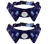 2 Pcs Cat Dog Bow Tie, Adjustable Pet Collar Bowtie Tux Formal Neck Tie for Boys Girls Puppy Kitten Wedding Birthday - Halloween Graves Dead Tree
