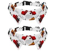 2 Pcs Cat Dog Bow Tie, Adjustable Pet Collar Bowtie Tux Formal Neck Tie for Boys Girls Puppy Kitten Wedding Birthday - Vinatage Steam Trains