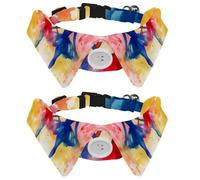 2 Pcs Cat Dog Bow Tie, Adjustable Pet Collar Bowtie Tux Formal Neck Tie for Boys Girls Puppy Kitten Wedding Birthday - Watercolor Ballet Dancer