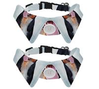2 Pcs Cat Dog Bow Tie, Adjustable Pet Collar Bowtie Tux Formal Neck Tie for Boys Girls Puppy Kitten Wedding Birthday - Entlebucher Mountain Dog Portrait