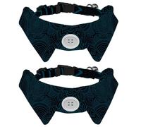 2 Pcs Cat Dog Bow Tie, Adjustable Pet Collar Bowtie Tux Formal Neck Tie for Boys Girls Puppy Kitten Wedding Birthday - Mandala Psychedelic Henna