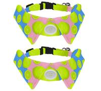 2 Pcs Cat Dog Bow Tie, Adjustable Pet Collar Bowtie Tux Formal Neck Tie for Boys Girls Puppy Kitten Wedding Birthday - Fruit Citrus Yellow Lemon Pattern