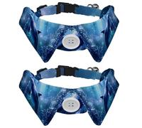 2 Pcs Cat Dog Bow Tie, Adjustable Pet Collar Bowtie Tux Formal Neck Tie for Boys Girls Puppy Kitten Wedding Birthday - Dream Dolphin
