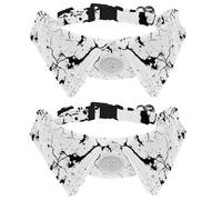2 Pcs Cat Dog Bow Tie, Adjustable Pet Collar Bowtie Tux Formal Neck Tie for Boys Girls Puppy Kitten Wedding Birthday - Broken Cracked Wall Texture