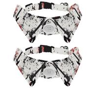 2 Pcs Cat Dog Bow Tie, Adjustable Pet Collar Bowtie Tux Formal Neck Tie for Boys Girls Puppy Kitten Wedding Birthday - Grunge Guitar Instrument