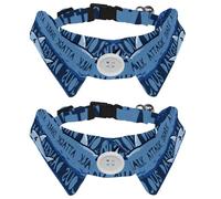 2 Pcs Cat Dog Bow Tie, Adjustable Pet Collar Bowtie Tux Formal Neck Tie for Boys Girls Puppy Kitten Wedding Birthday - Dangerous Shark on Ocean