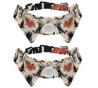 2 Pcs Cat Dog Bow Tie, Adjustable Pet Collar Bowtie Tux Formal Neck Tie for Boys Girls Puppy Kitten Wedding Birthday - Guitar Instrument