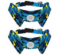 2 Pcs Cat Dog Bow Tie, Adjustable Pet Collar Bowtie Tux Formal Neck Tie for Boys Girls Puppy Kitten Wedding Birthday - Grunge Shark Dangerous