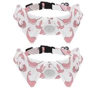 2 Pcs Cat Dog Bow Tie, Adjustable Pet Collar Bowtie Tux Formal Neck Tie for Boys Girls Puppy Kitten Wedding Birthday - Pink Sea Dolphins Whales Mermaid