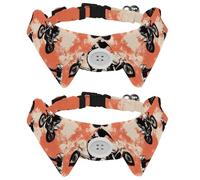 2 Pcs Cat Dog Bow Tie, Adjustable Pet Collar Bowtie Tux Formal Neck Tie for Boys Girls Puppy Kitten Wedding Birthday - Boys Riding Motor Crossing