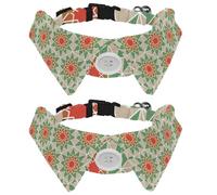 2 Pcs Cat Dog Bow Tie, Adjustable Pet Collar Bowtie Tux Formal Neck Tie for Boys Girls Puppy Kitten Wedding Birthday - Trippy Mandala Pattern