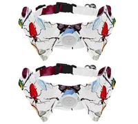2 Pcs Cat Dog Bow Tie, Adjustable Pet Collar Bowtie Tux Formal Neck Tie for Boys Girls Puppy Kitten Wedding Birthday - Wild Insect Beetle Dragonfly Bull